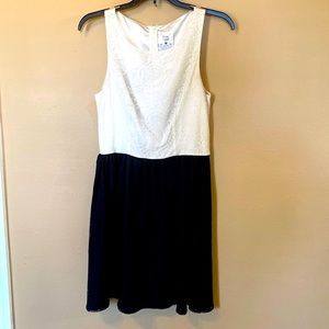 Mini lacy black and white dress size medium